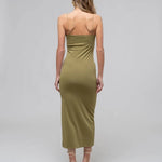 The Bobbi Bodycon Slit Midi Dress - alldeserved.com