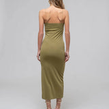 The Bobbi Bodycon Slit Midi Dress - alldeserved.com