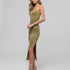 The Bobbi Bodycon Slit Midi Dress - alldeserved.com
