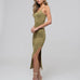 The Bobbi Bodycon Slit Midi Dress - alldeserved.com
