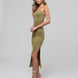 The Bobbi Bodycon Slit Midi Dress - alldeserved.com