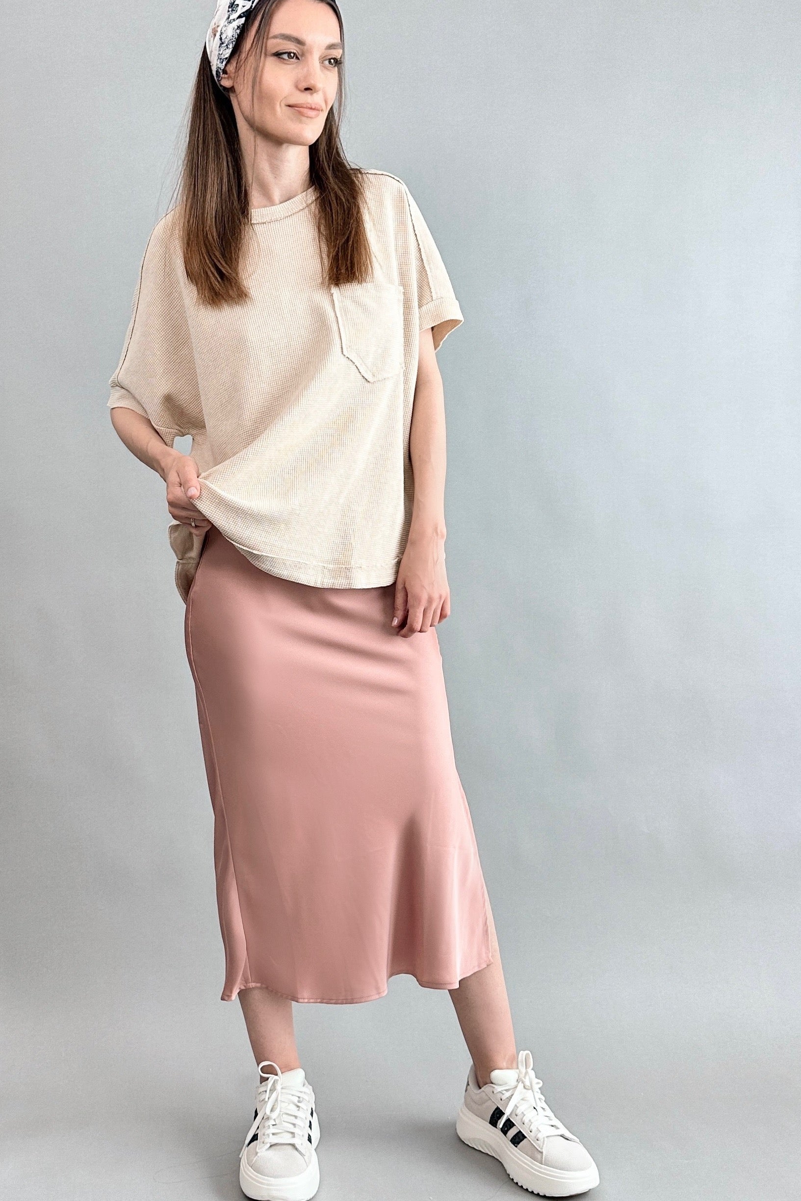 Main Street Satin Midi Skirt - alldeserved.com