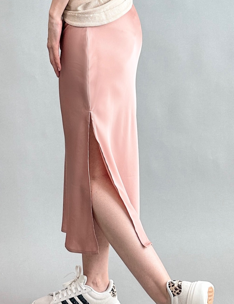 Main Street Satin Midi Skirt - alldeserved.com