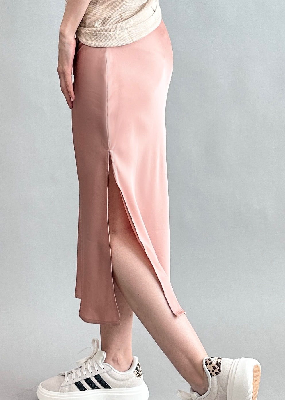Main Street Satin Midi Skirt - alldeserved.com