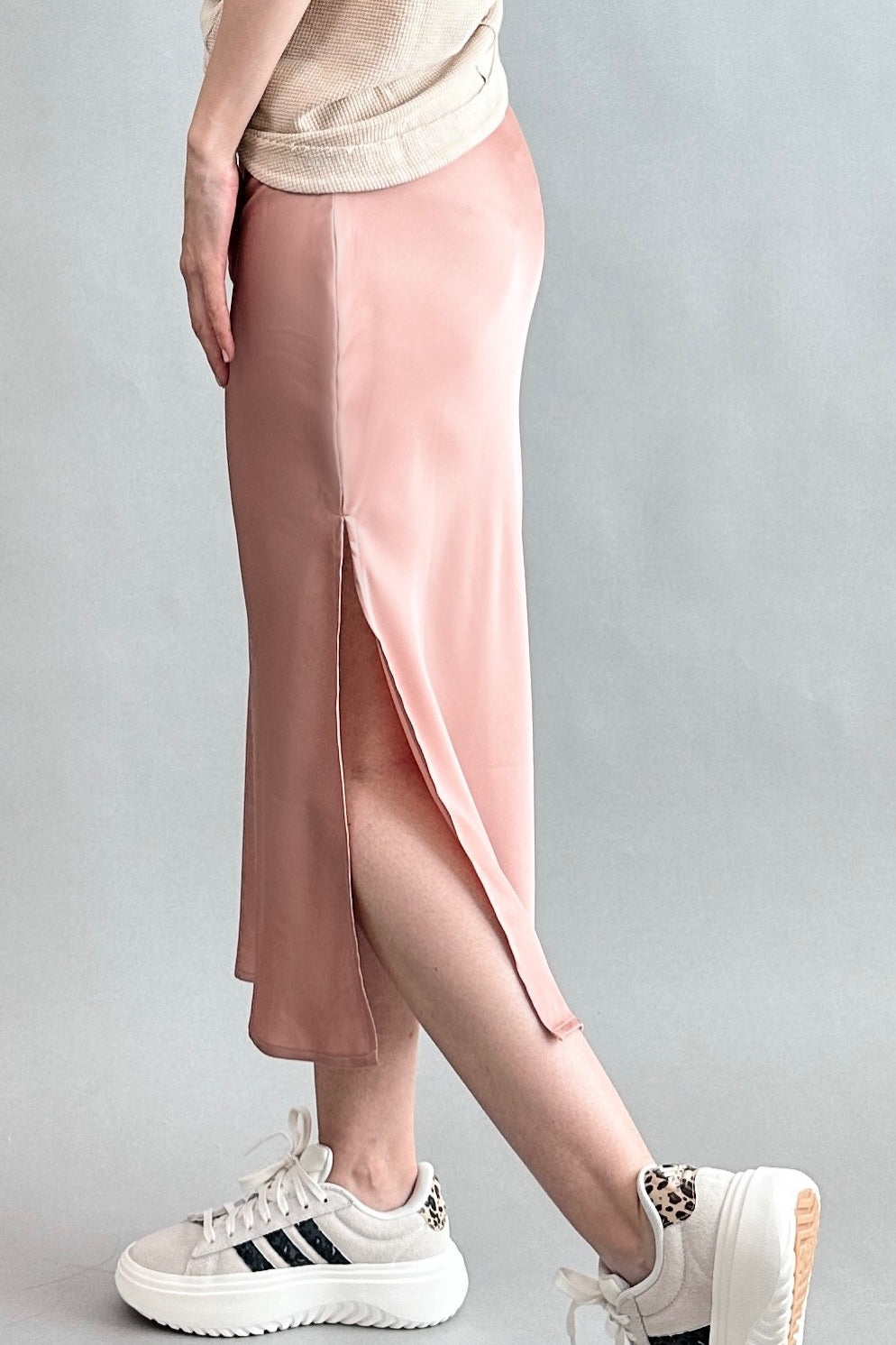 Main Street Satin Midi Skirt - alldeserved.com