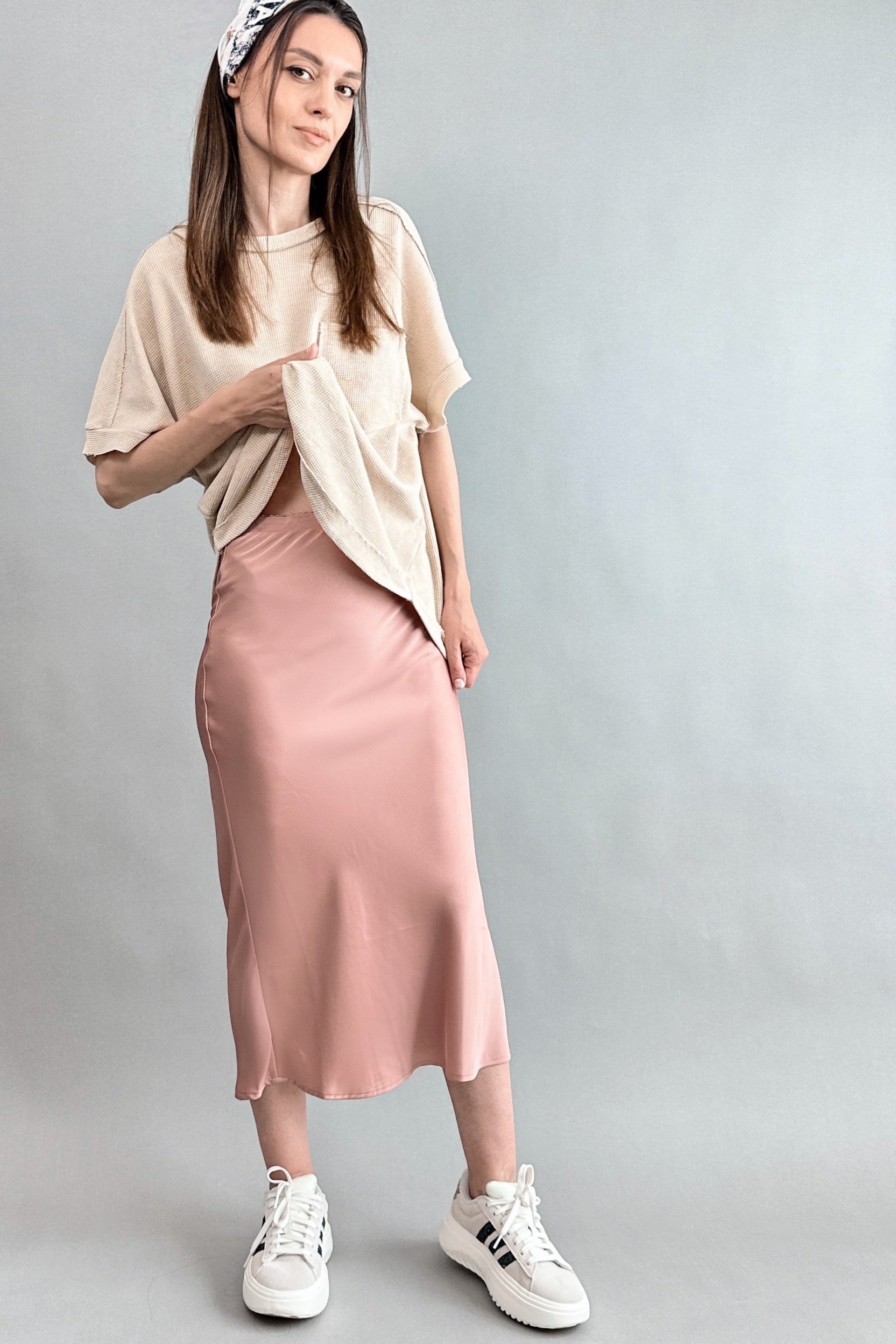 Main Street Satin Midi Skirt - alldeserved.com