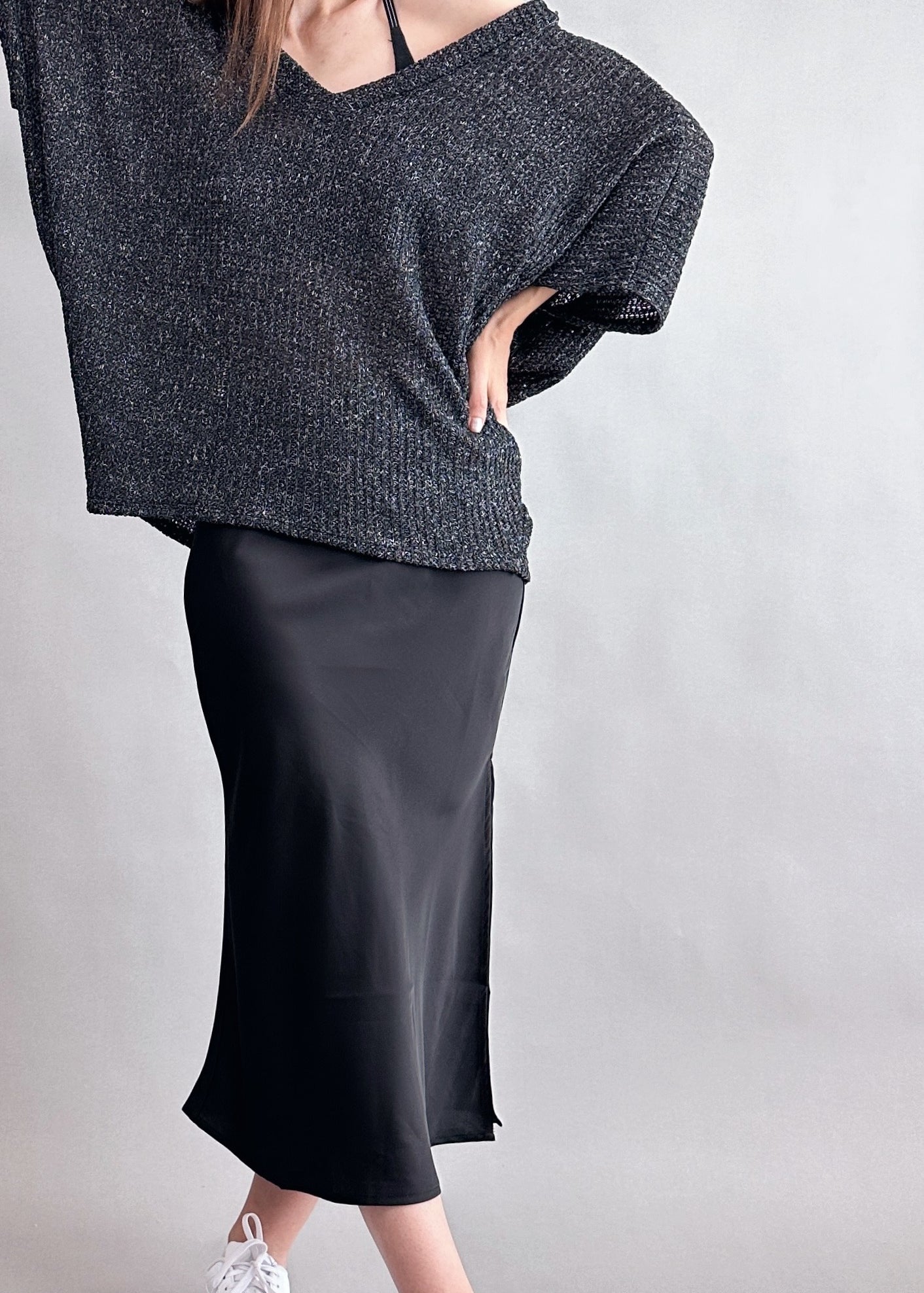 Main Street Satin Midi Skirt - alldeserved.com