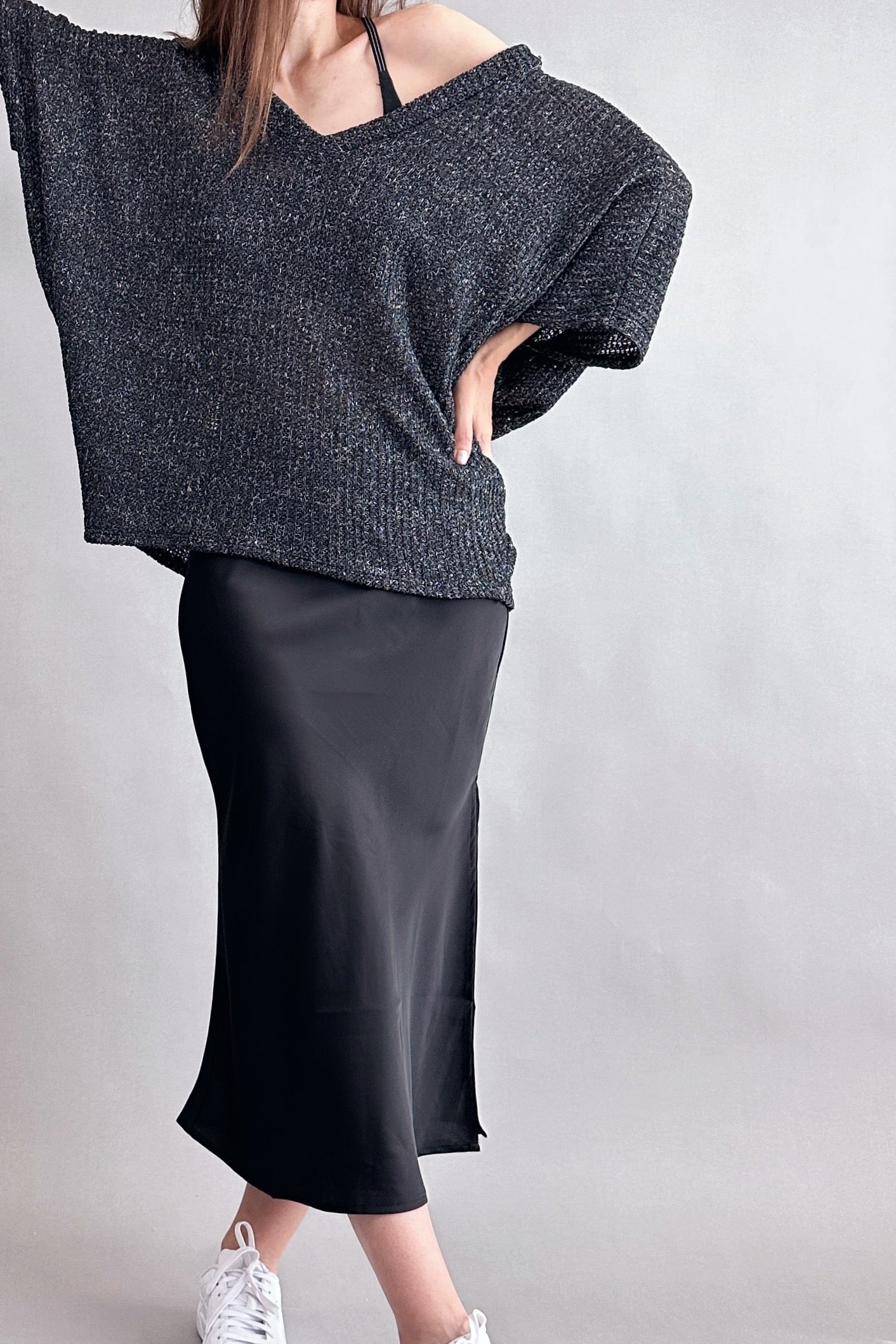 Main Street Satin Midi Skirt - alldeserved.com