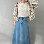 Willow Long A-line Denim Skirt - alldeserved.com