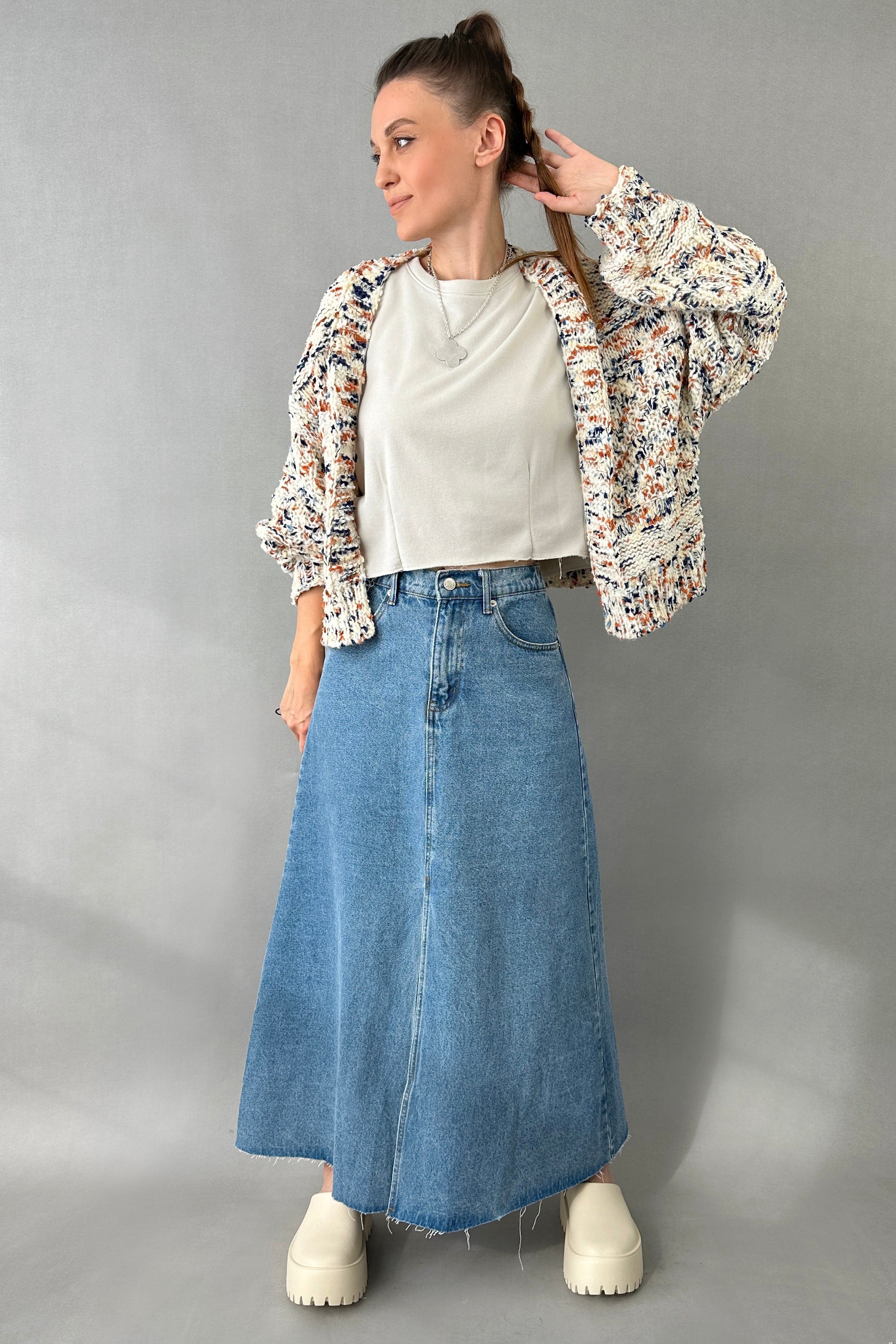 Willow Long A-line Denim Skirt - alldeserved.com
