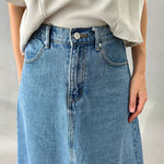 Willow Long A-line Denim Skirt - alldeserved.com
