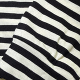 Remi Striped Cotton Sweatshirt with Scarf – Black/Cream