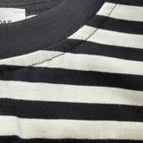 Remi Striped Cotton Sweatshirt with Scarf – Black/Cream