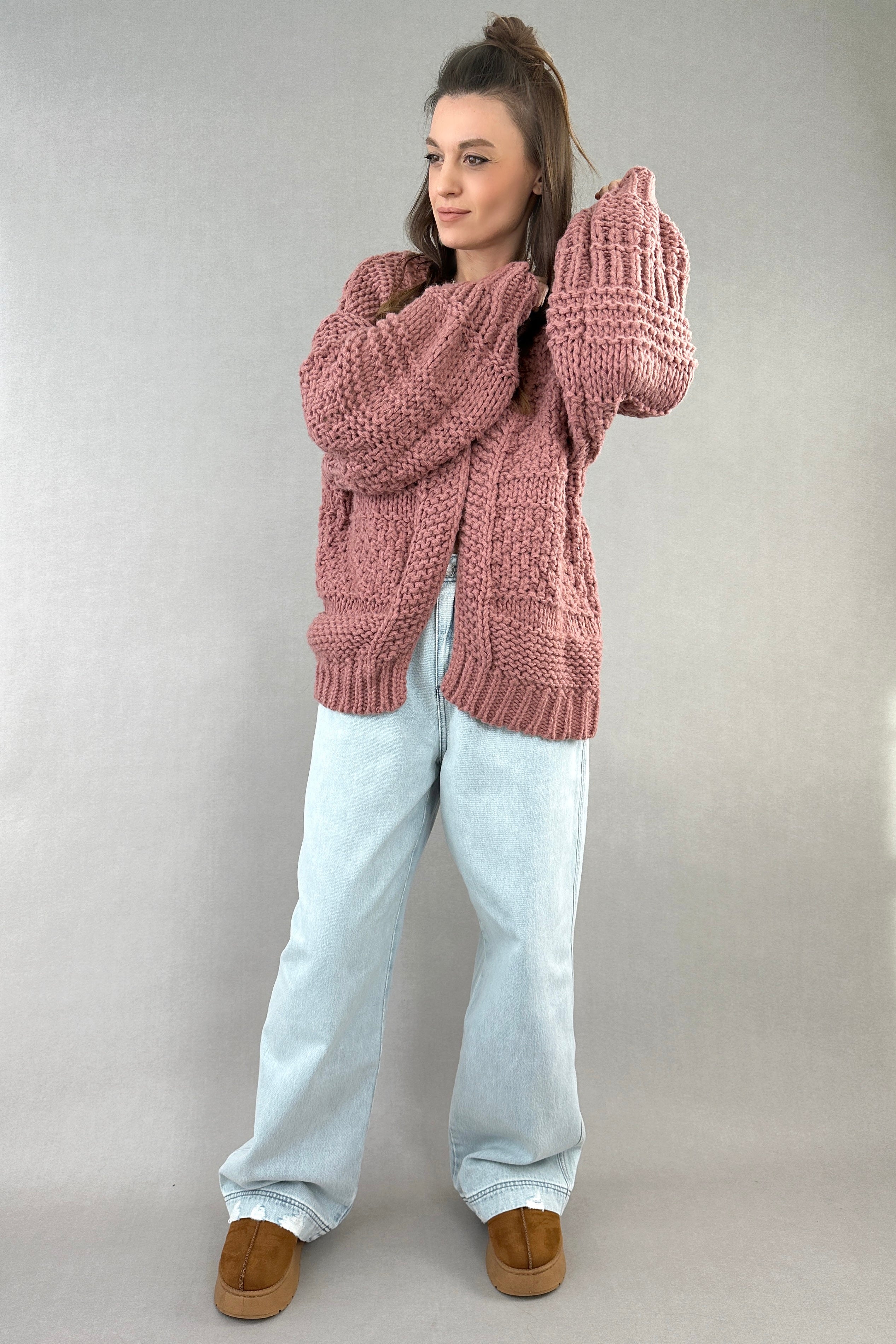 Solid Color Chunky Cardigan - alldeserved.com