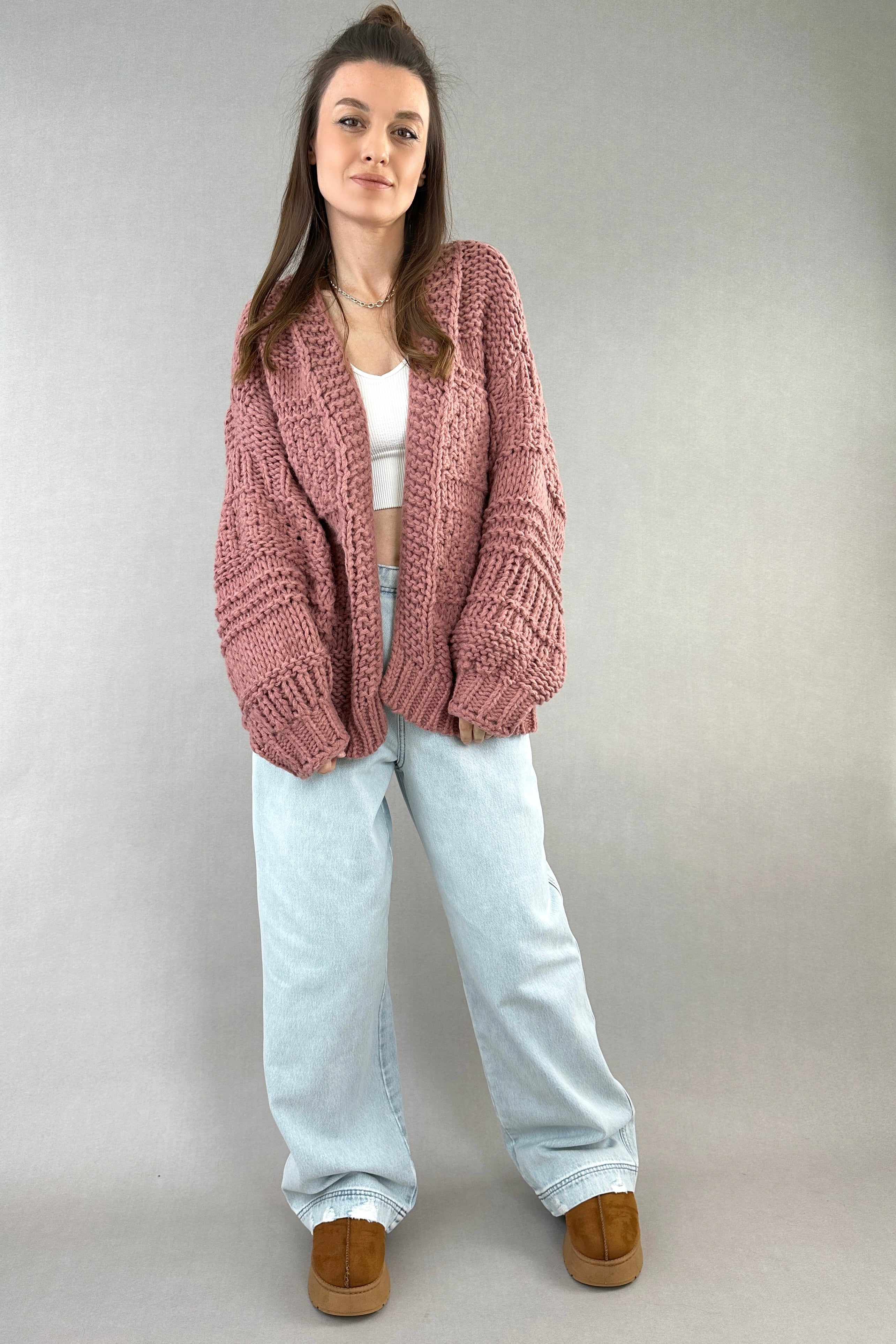Solid Color Chunky Cardigan - alldeserved.com