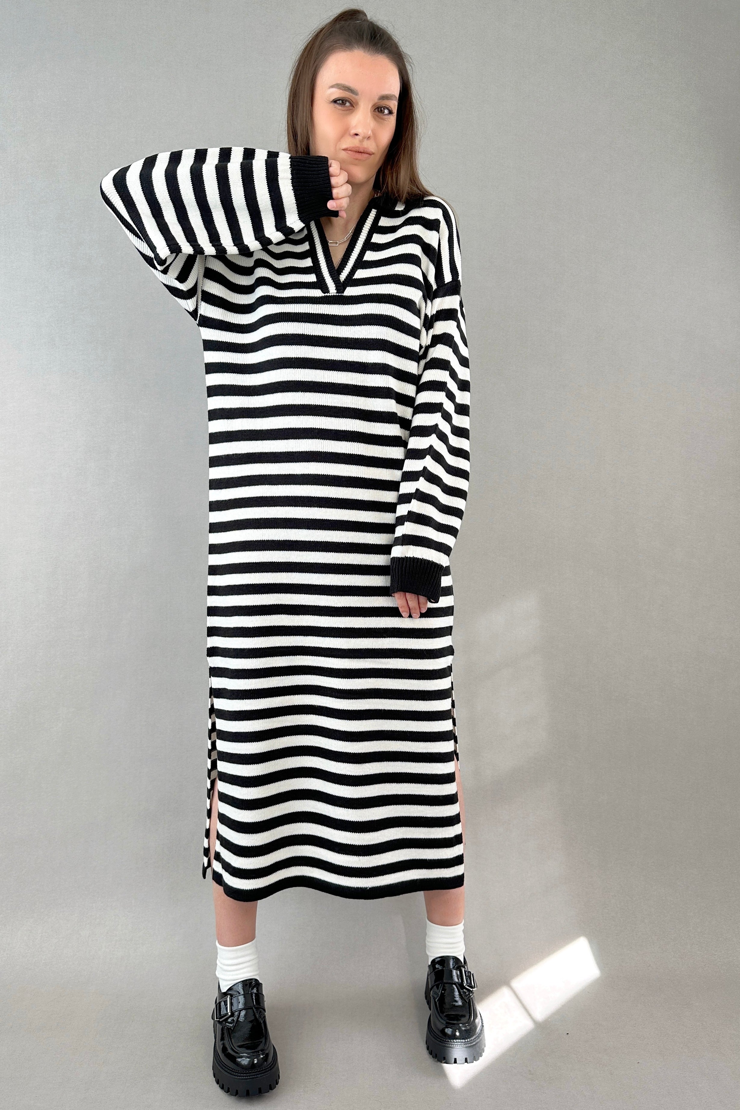 Striped Sweater Dress Hailee - alldeserved.com