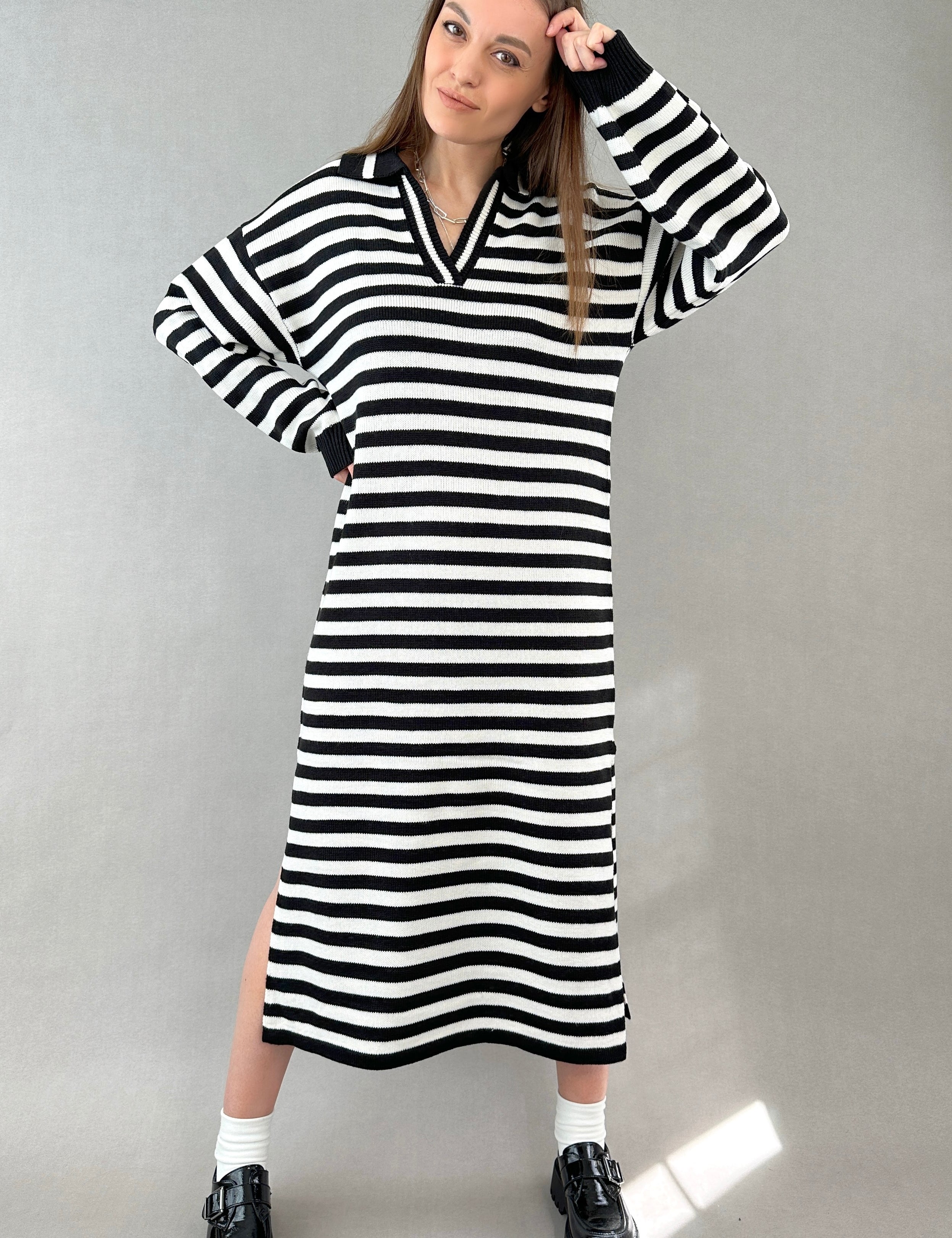 Striped Sweater Dress Hailee - alldeserved.com