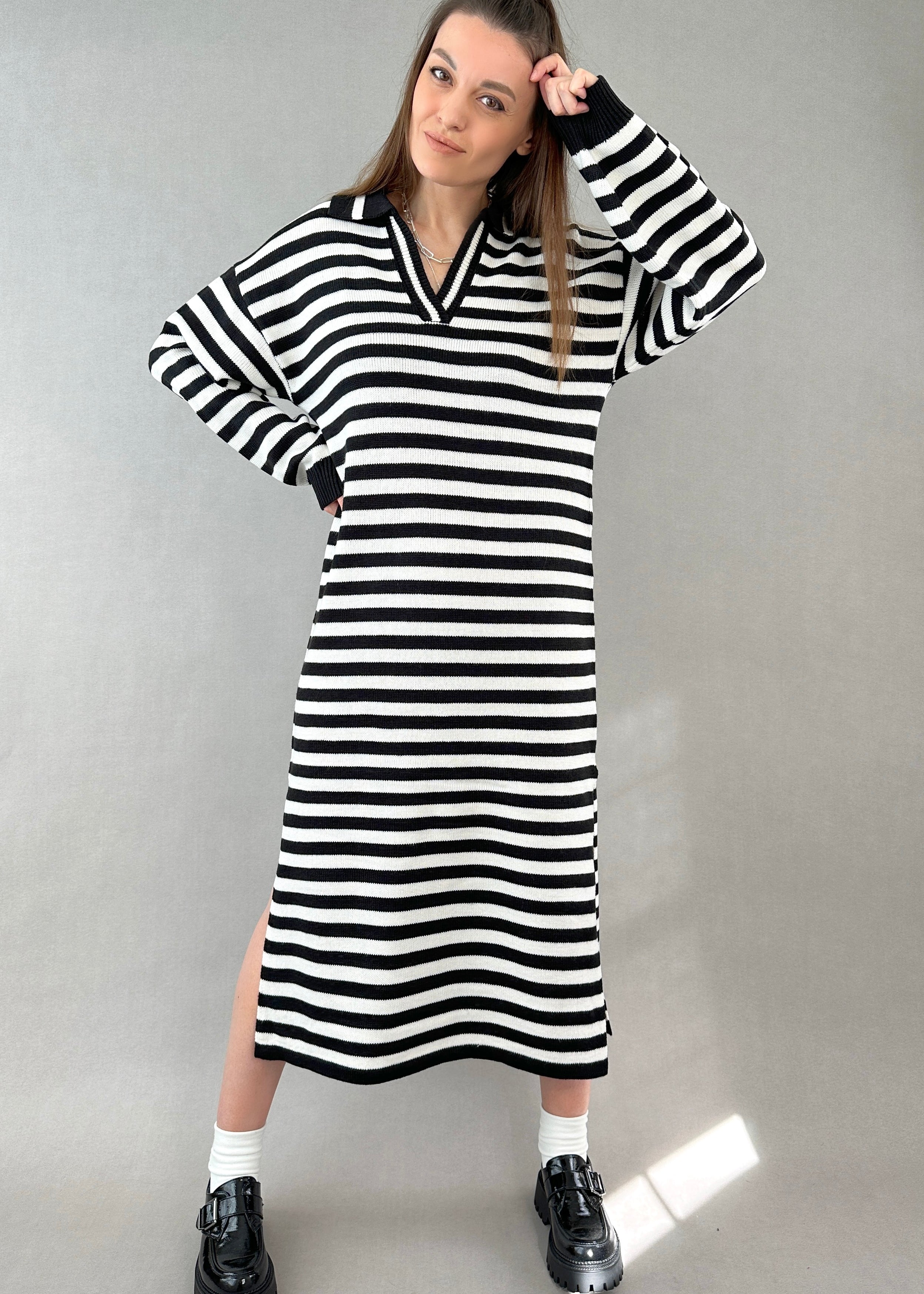 Striped Sweater Dress Hailee - alldeserved.com