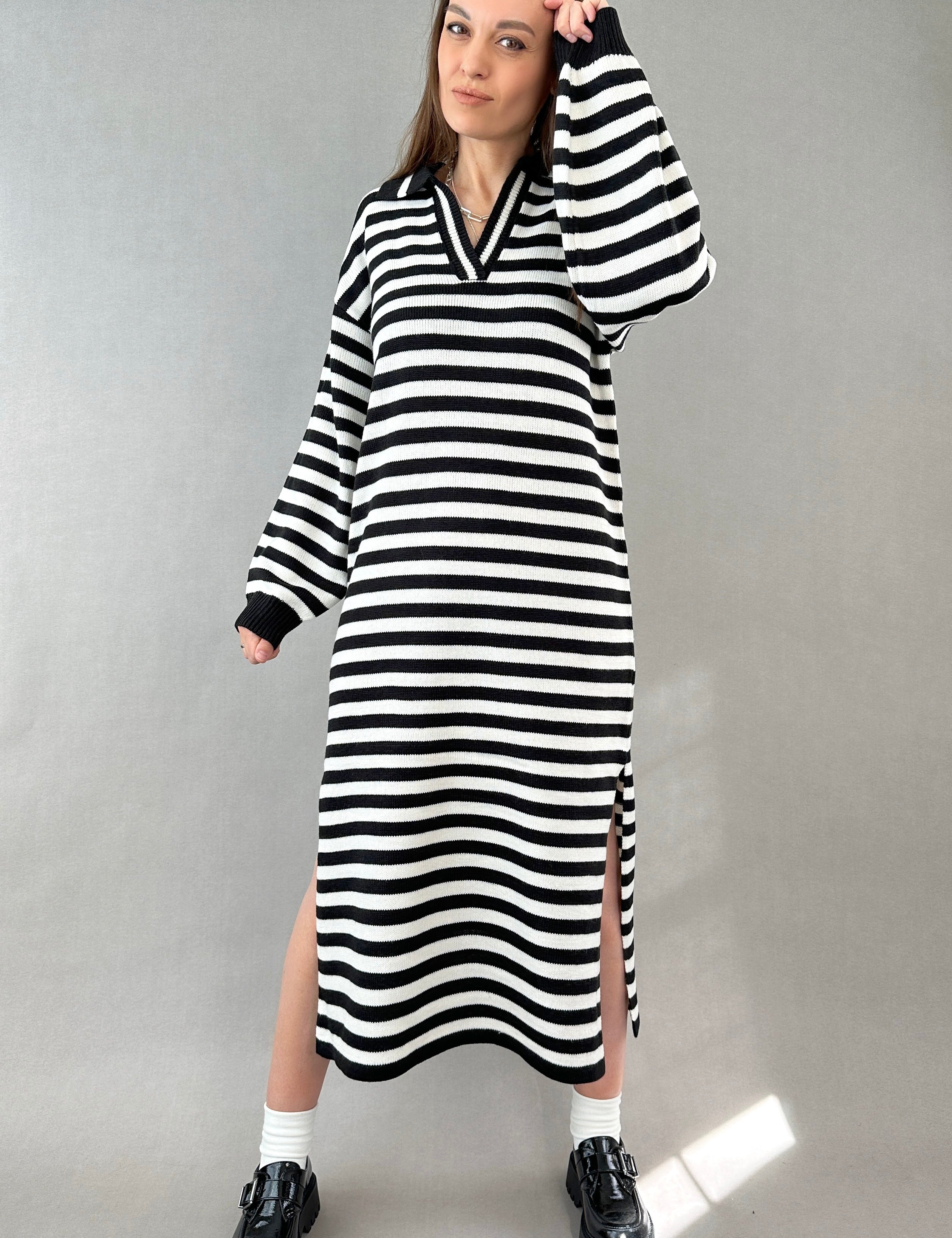 Striped Sweater Dress Hailee - alldeserved.com