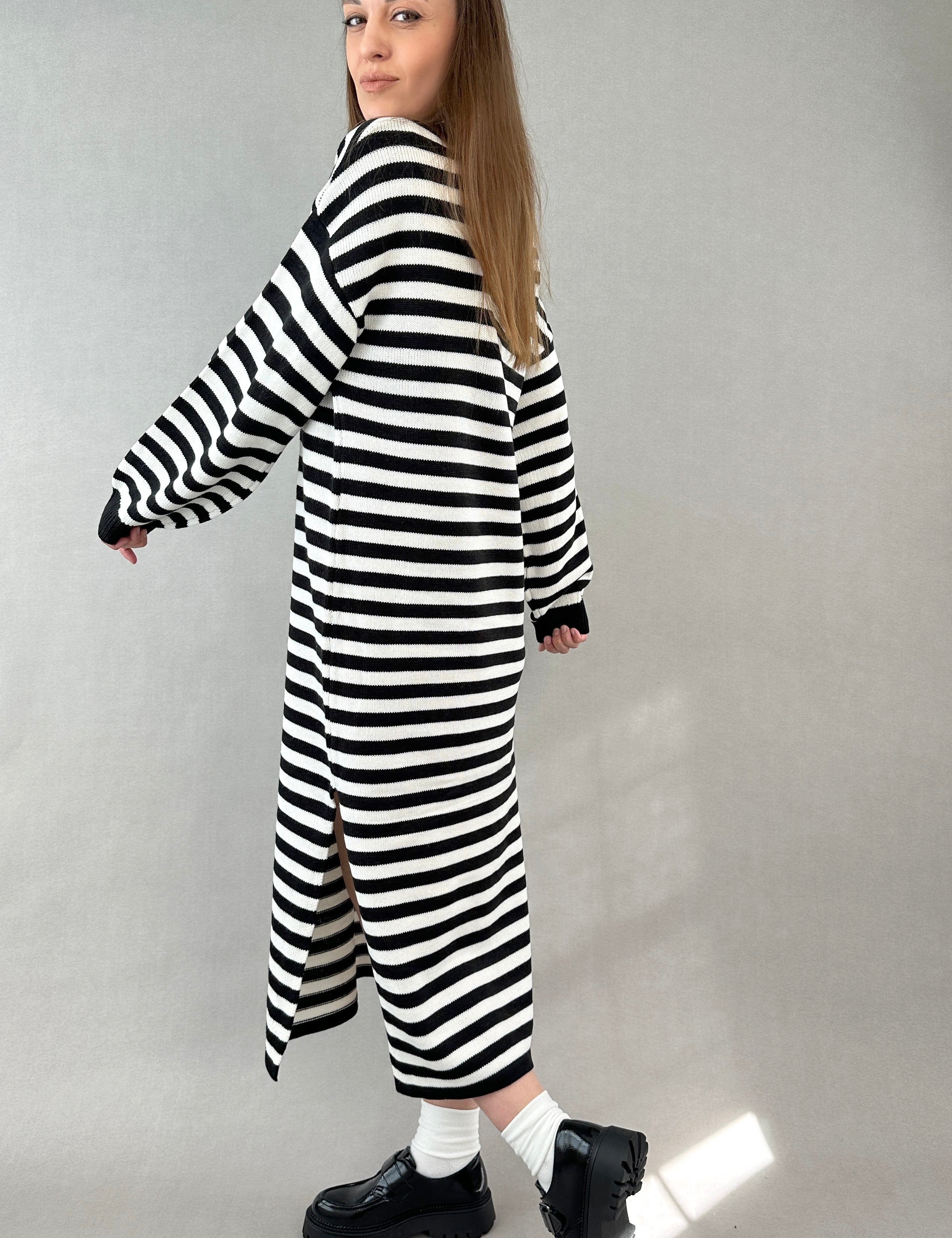 Striped Sweater Dress Hailee - alldeserved.com