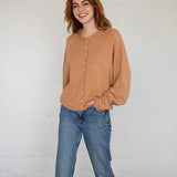 Hailey Button Down Cardigan - Camel
