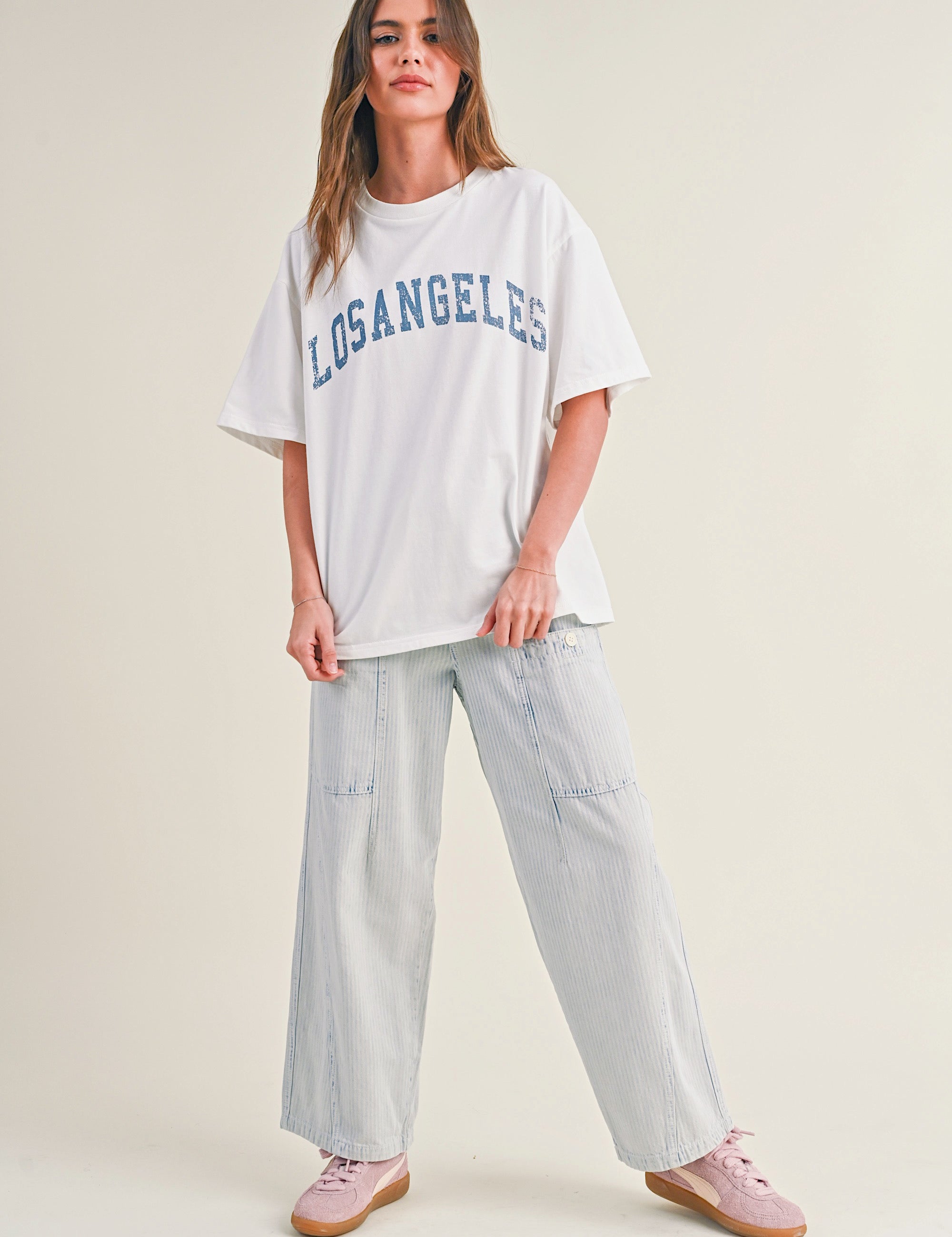 Arden Striped Barrel Jeans - alldeserved.com