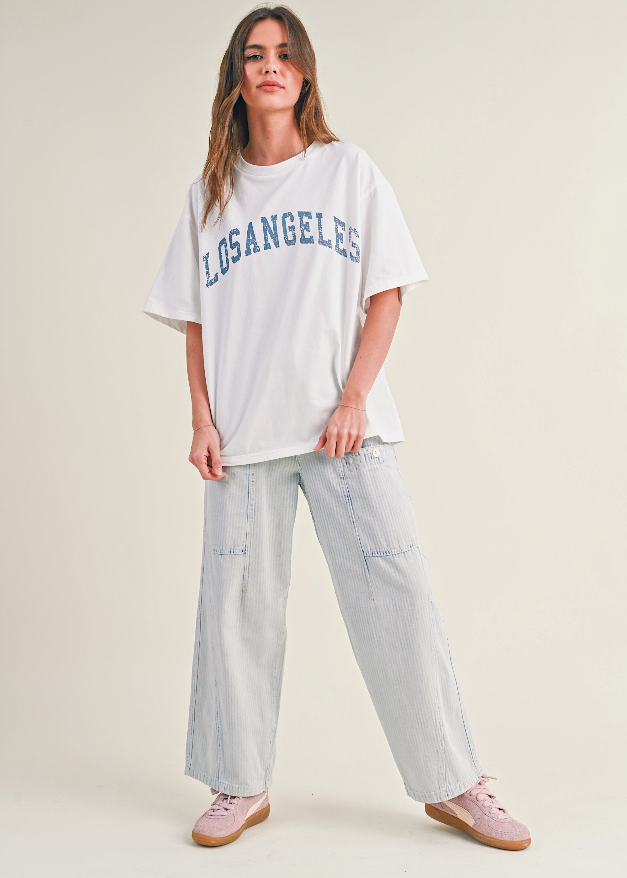 Arden Striped Barrel Jeans - alldeserved.com