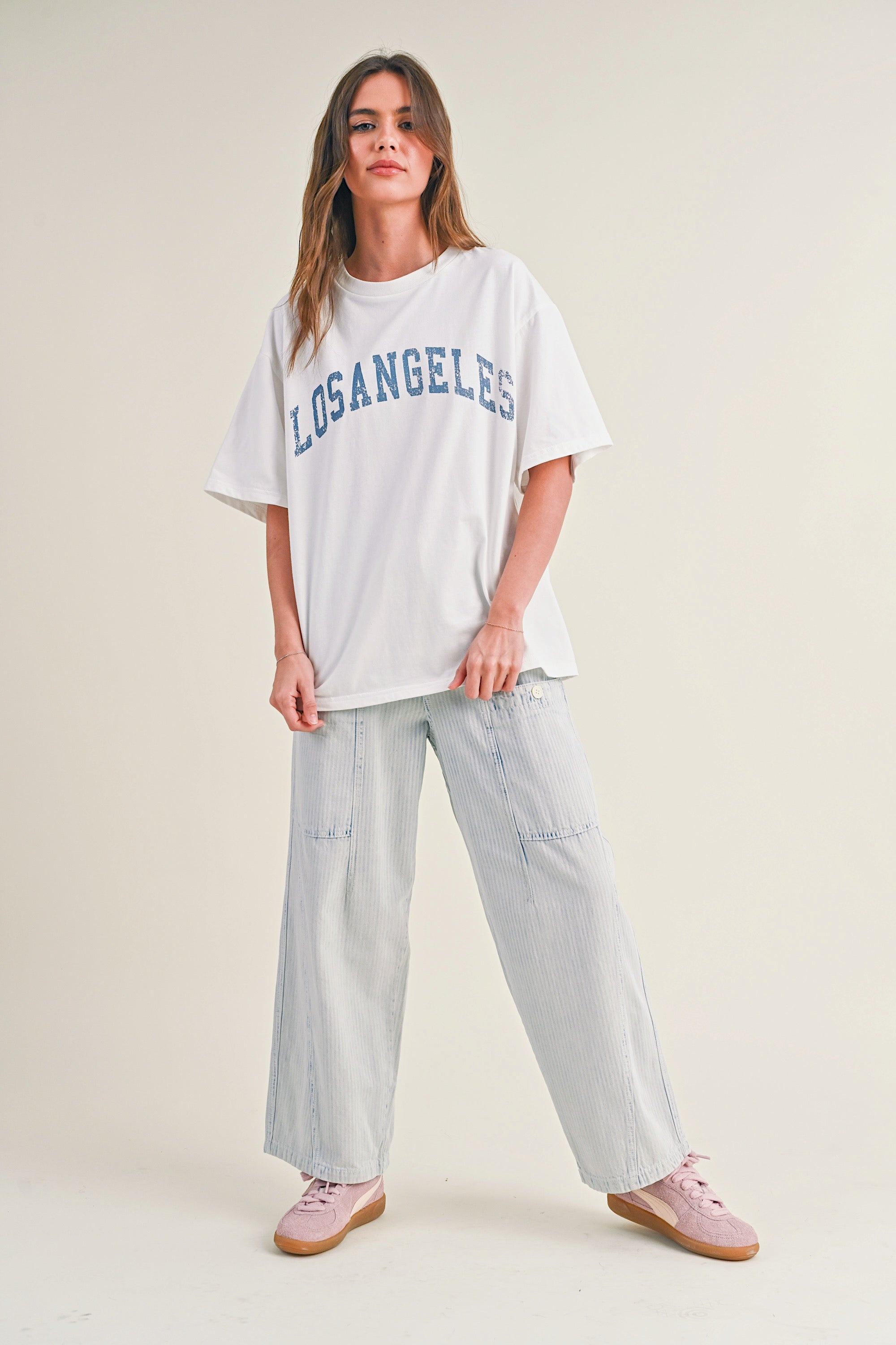 Arden Striped Barrel Jeans - alldeserved.com