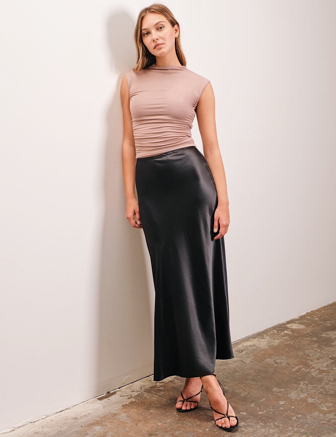 Celeste Satin Maxi Skirt - alldeserved.com