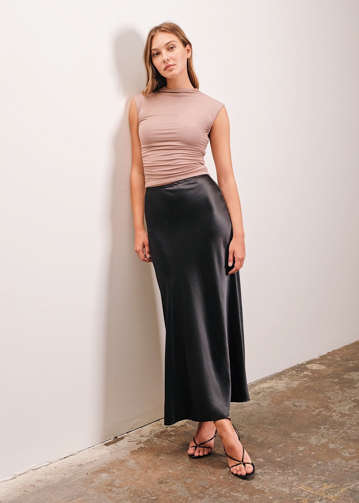 Celeste Satin Maxi Skirt - alldeserved.com