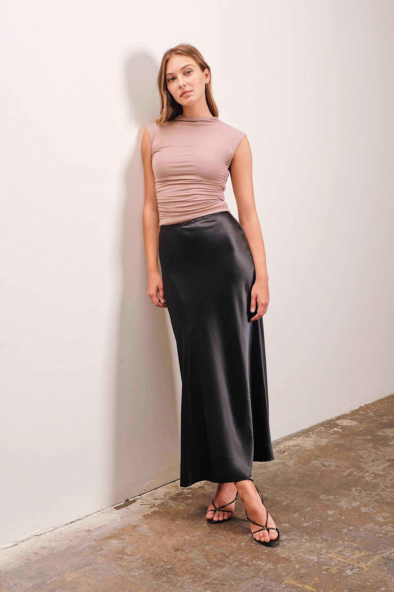 Celeste Satin Maxi Skirt - alldeserved.com