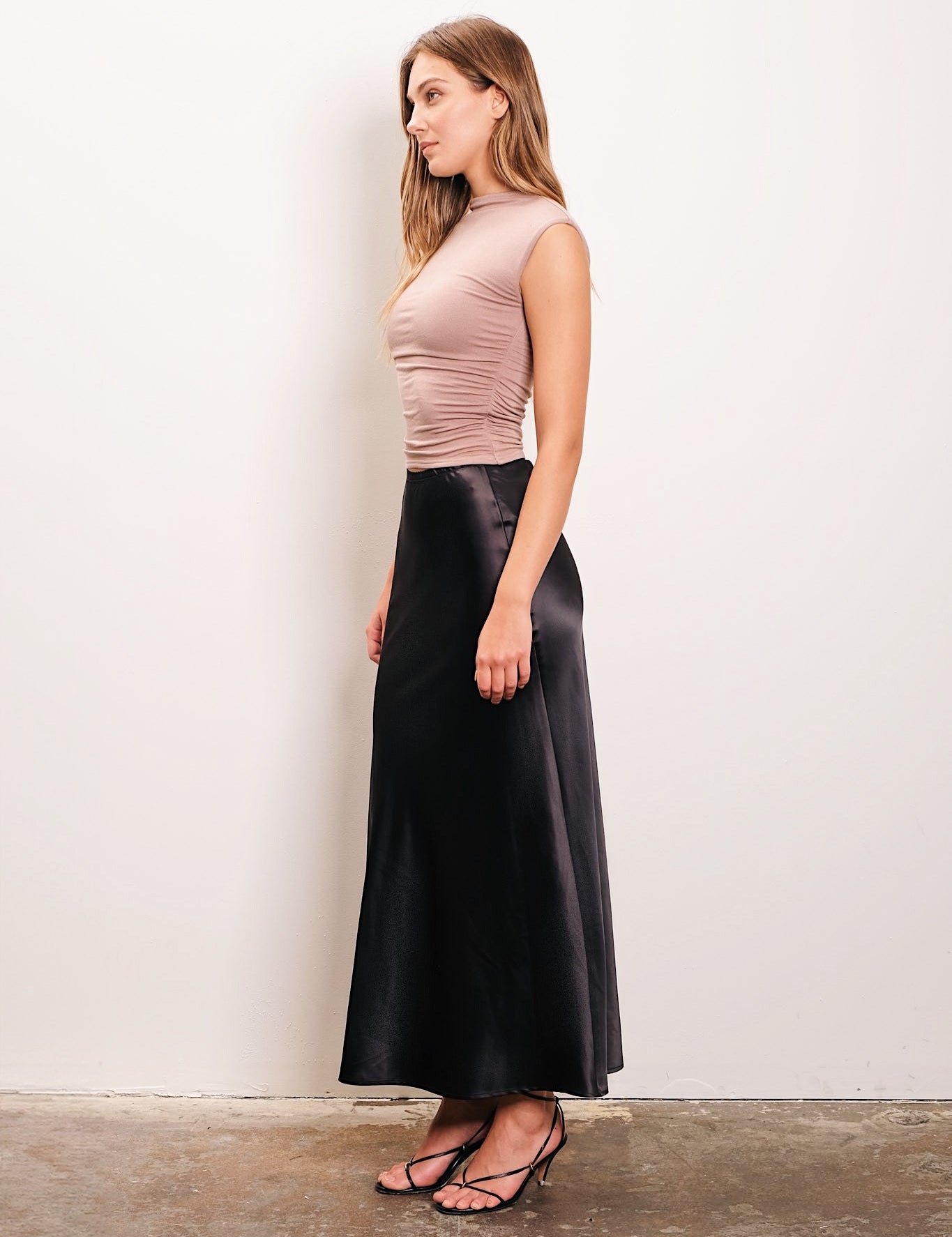 Celeste Satin Maxi Skirt - alldeserved.com
