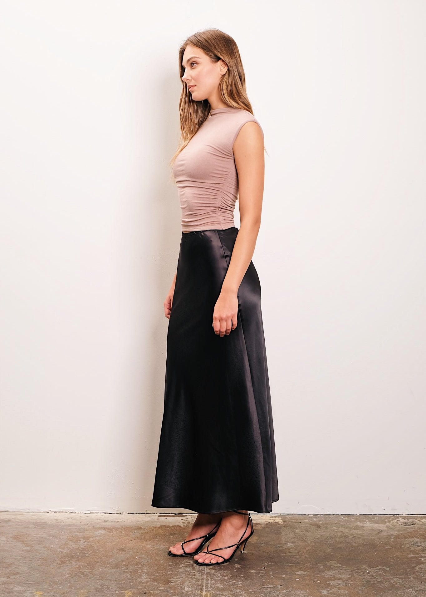 Celeste Satin Maxi Skirt - alldeserved.com