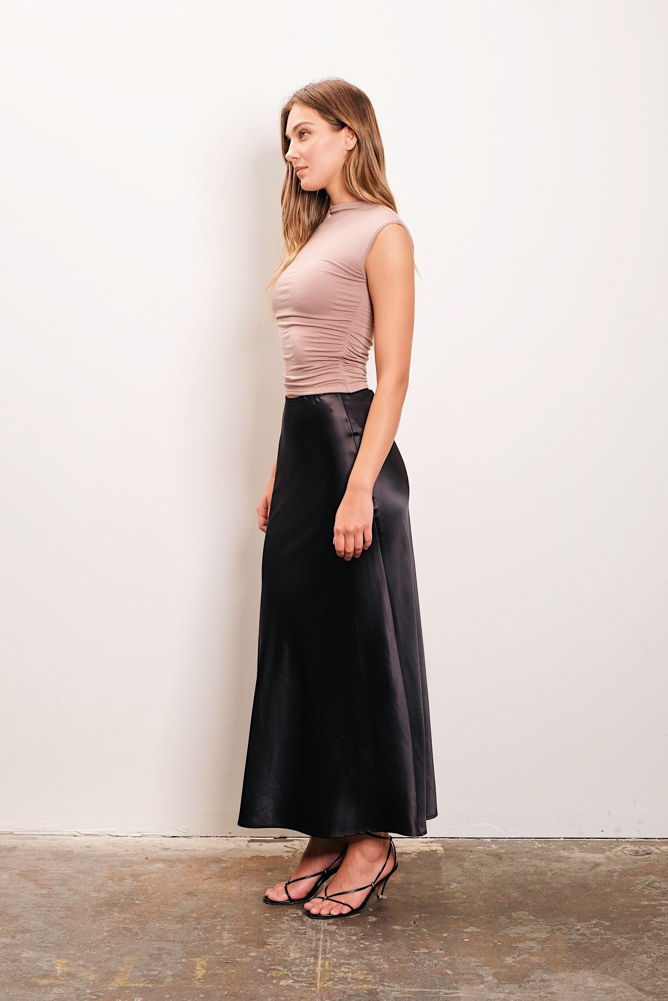 Celeste Satin Maxi Skirt - alldeserved.com