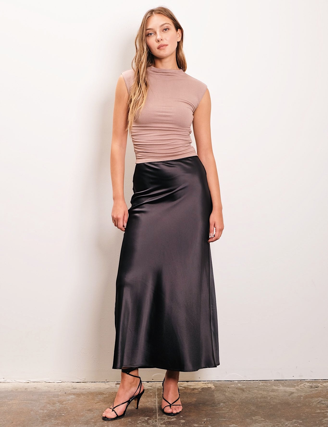 Celeste Satin Maxi Skirt - alldeserved.com