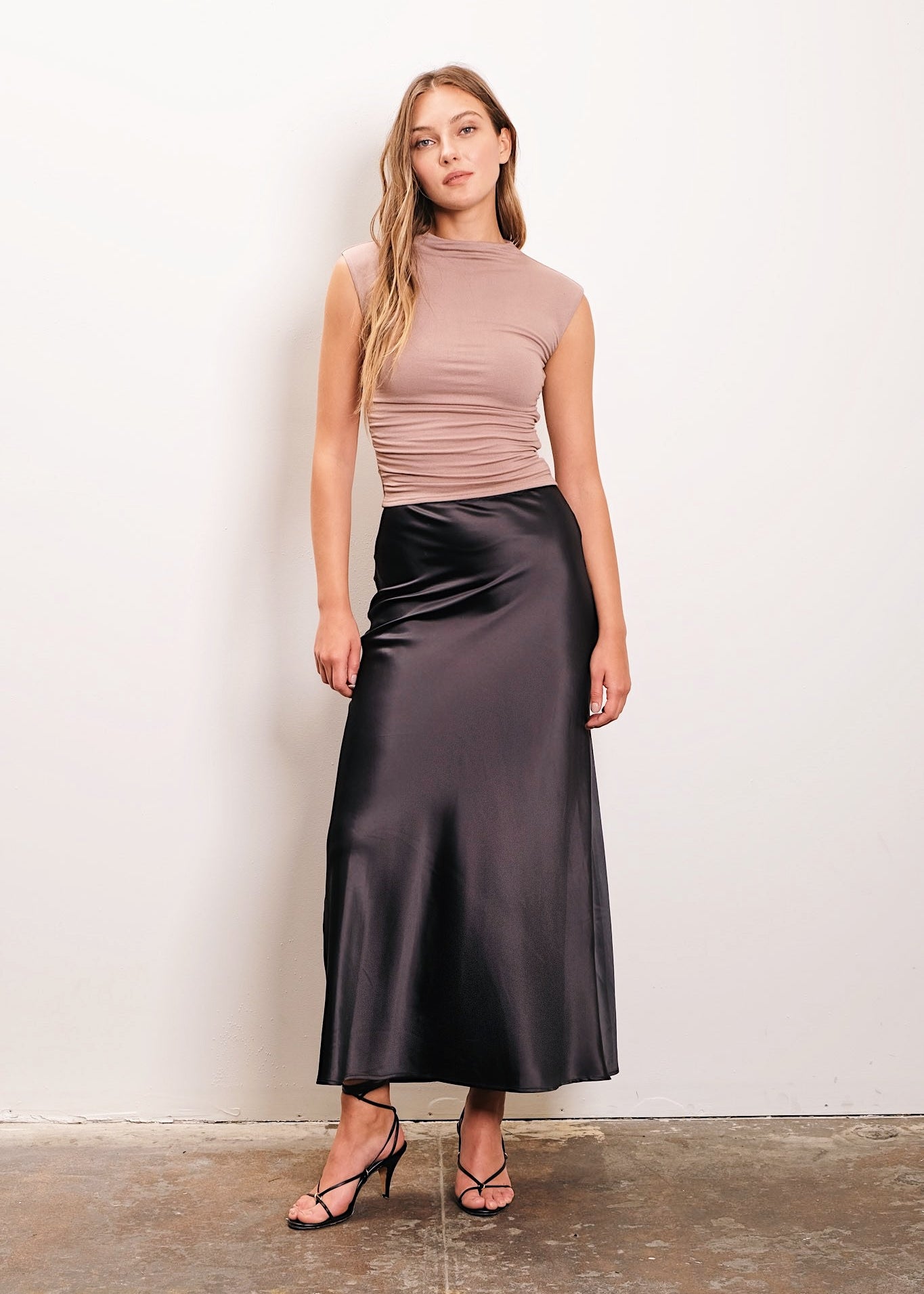 Celeste Satin Maxi Skirt - alldeserved.com