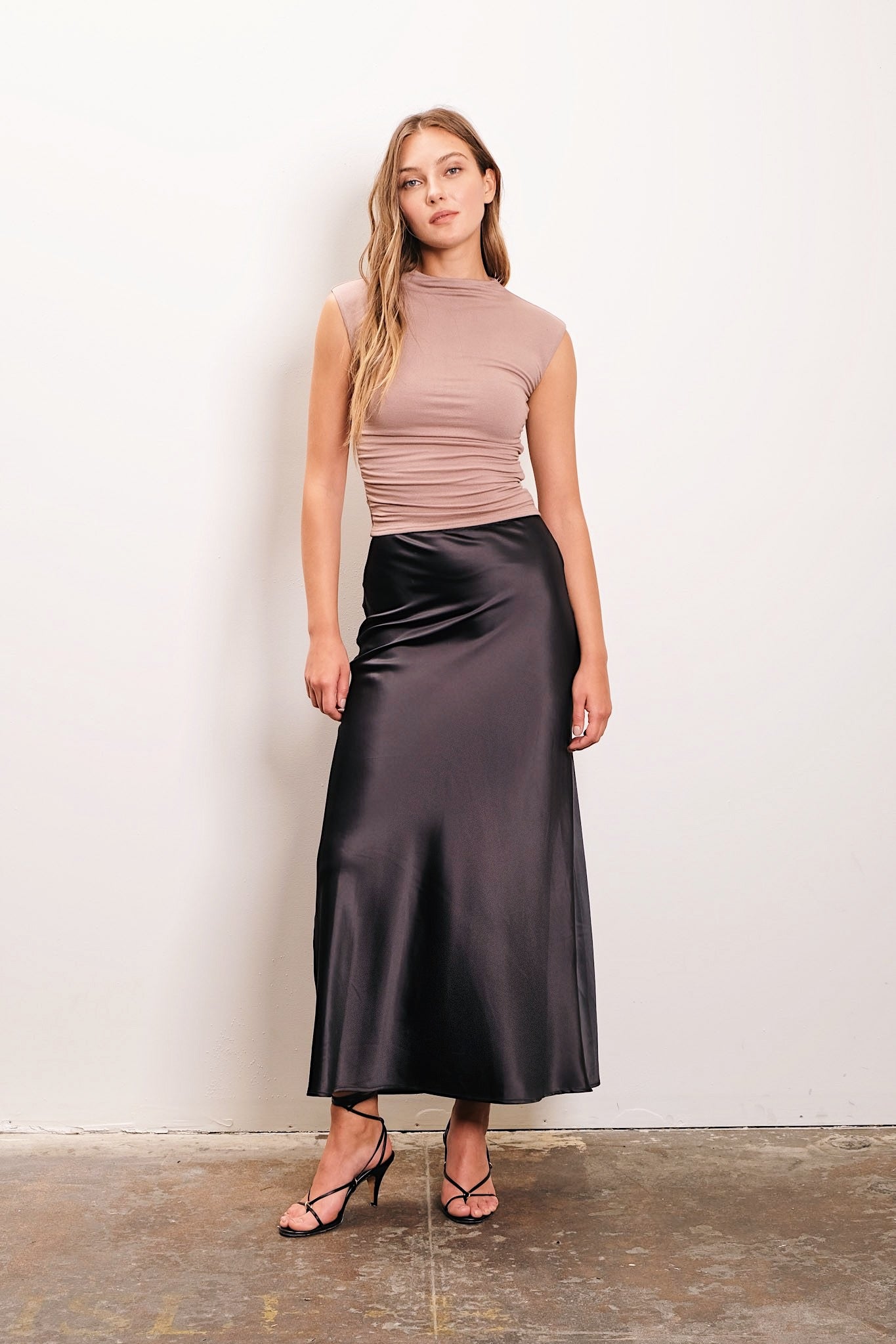 Celeste Satin Maxi Skirt - alldeserved.com