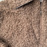 Ultra Soft Half Zip Teddy Jacket - Taupe
