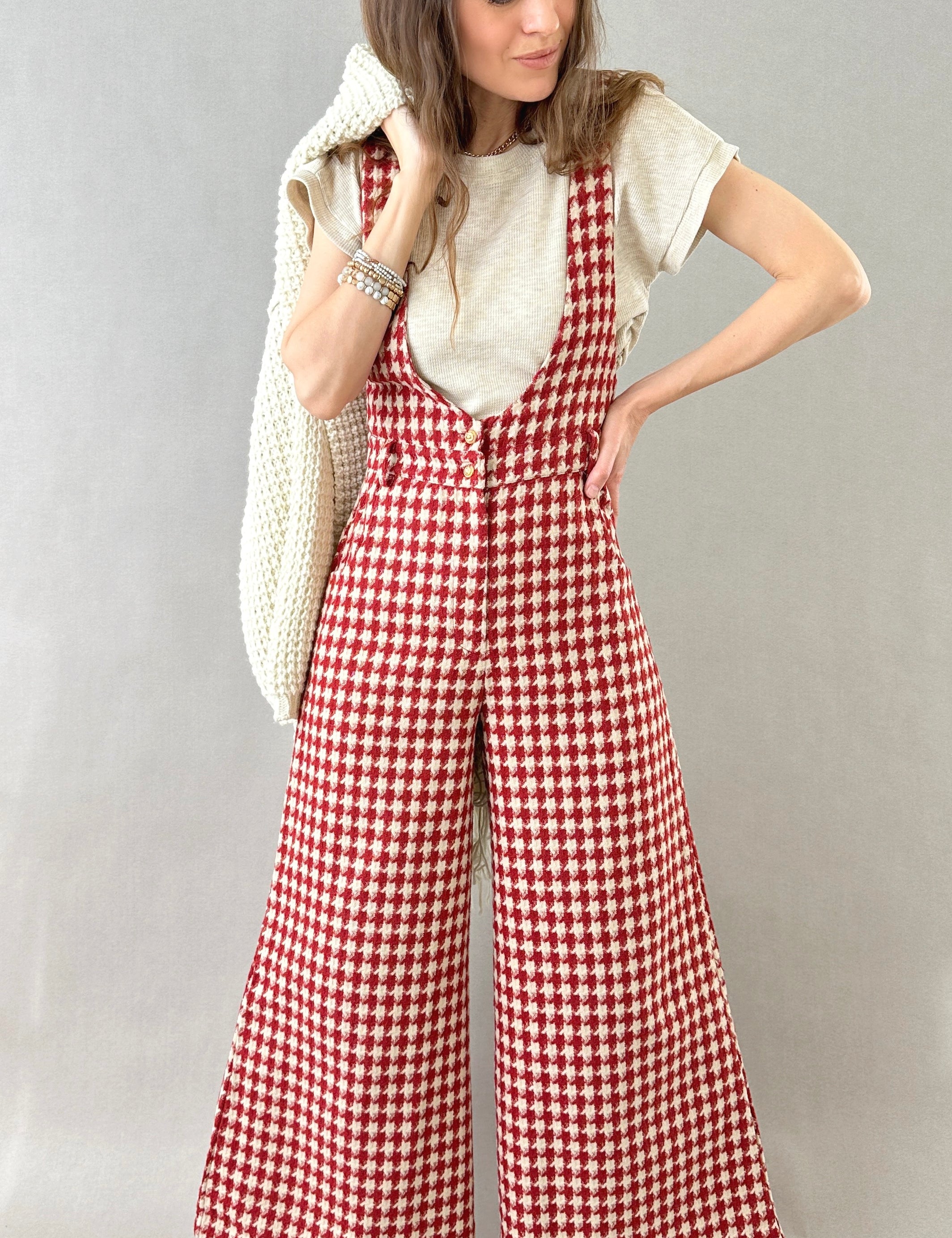 Red Maeve Culotte Jumpsuit - alldeserved.com