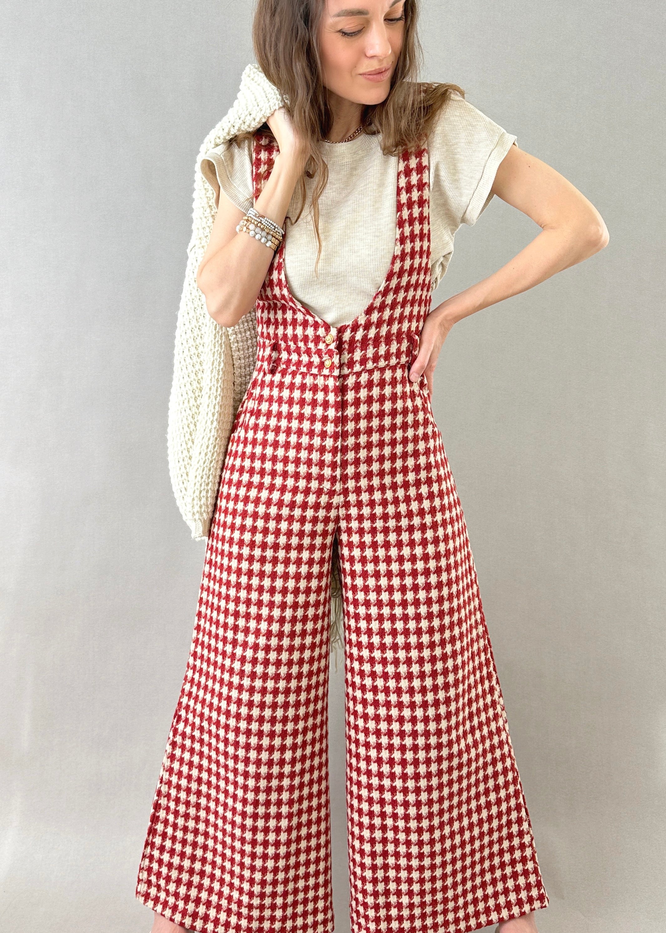 Red Maeve Culotte Jumpsuit - alldeserved.com