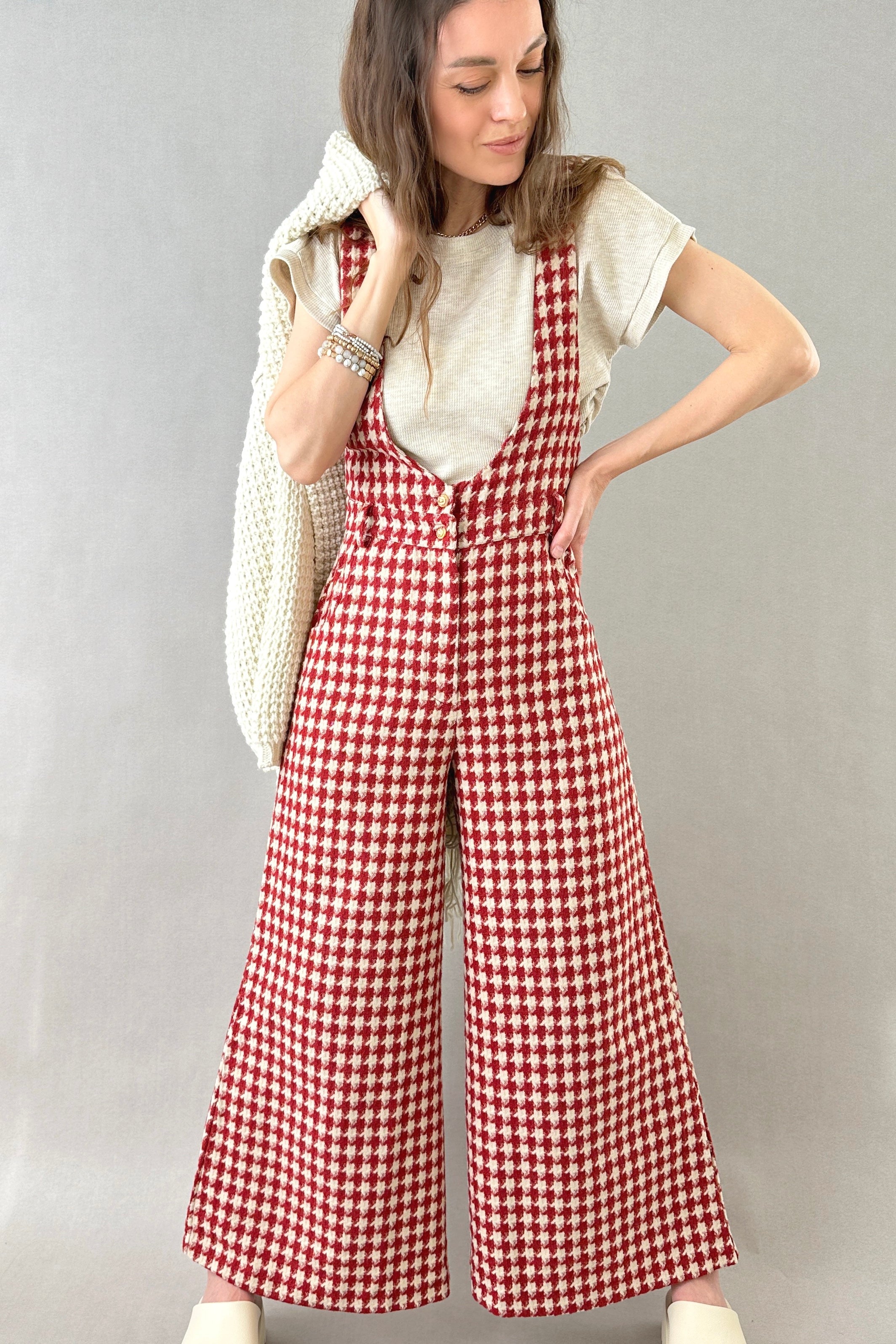 Red Maeve Culotte Jumpsuit - alldeserved.com