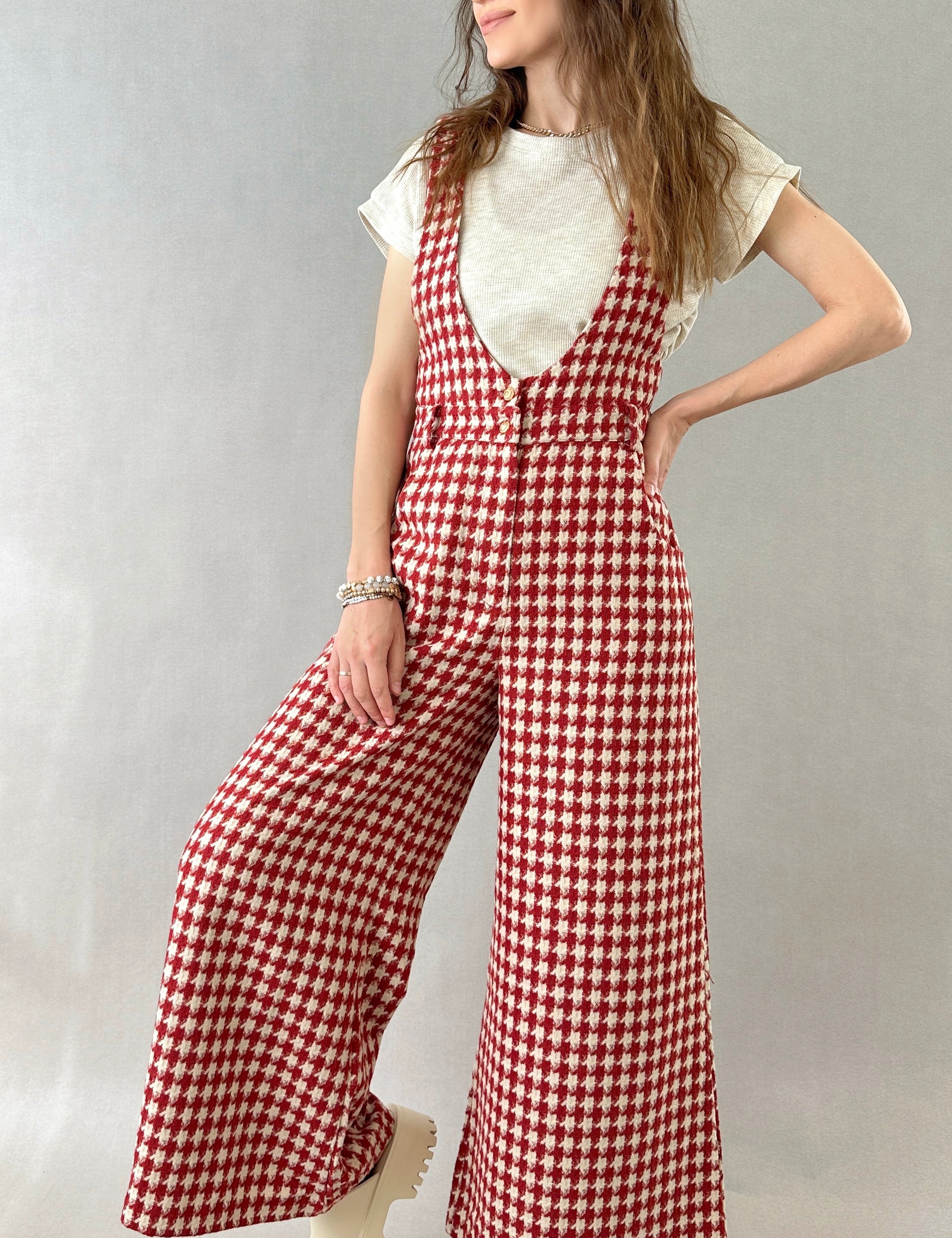 Red Maeve Culotte Jumpsuit - alldeserved.com