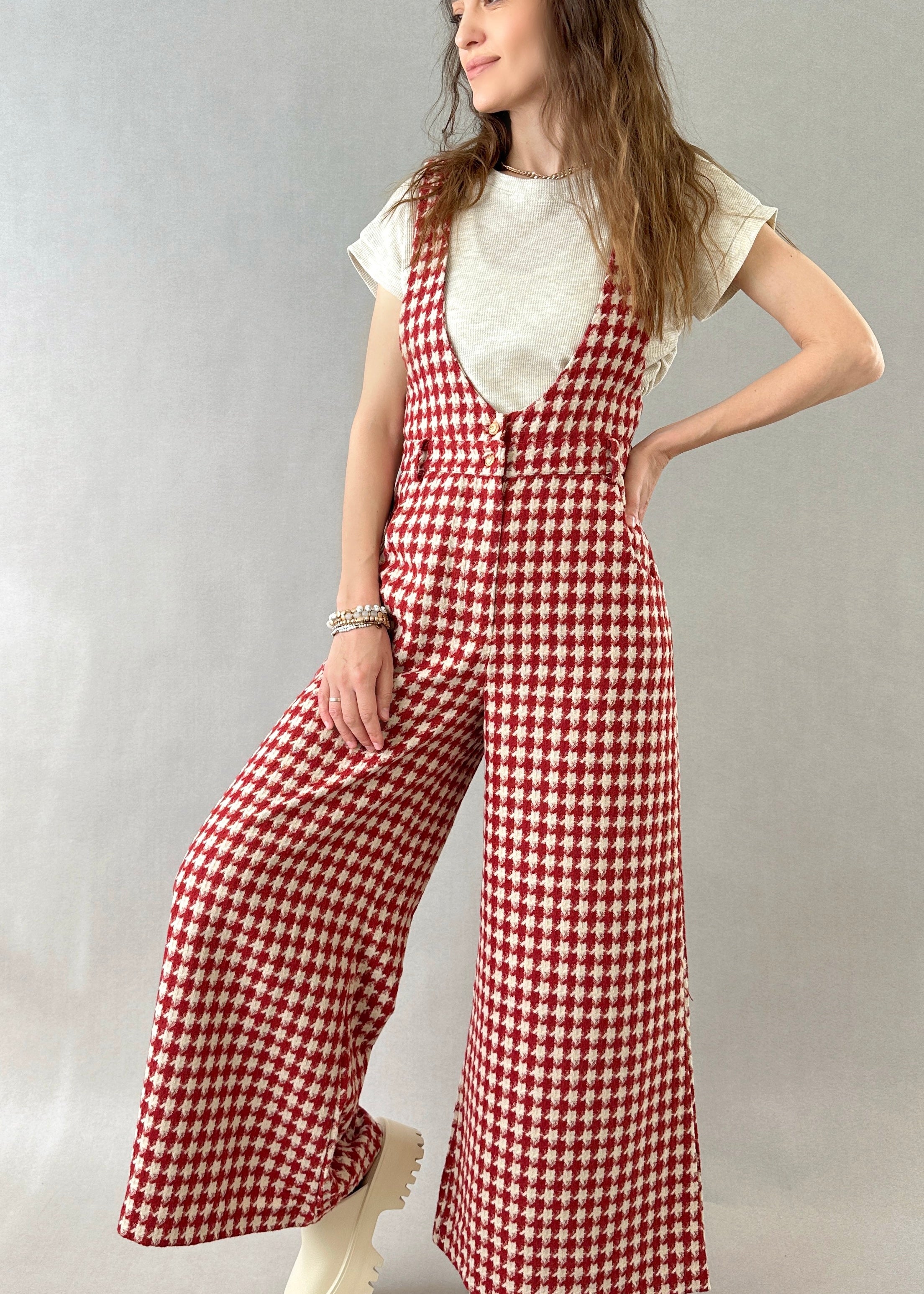 Red Maeve Culotte Jumpsuit - alldeserved.com