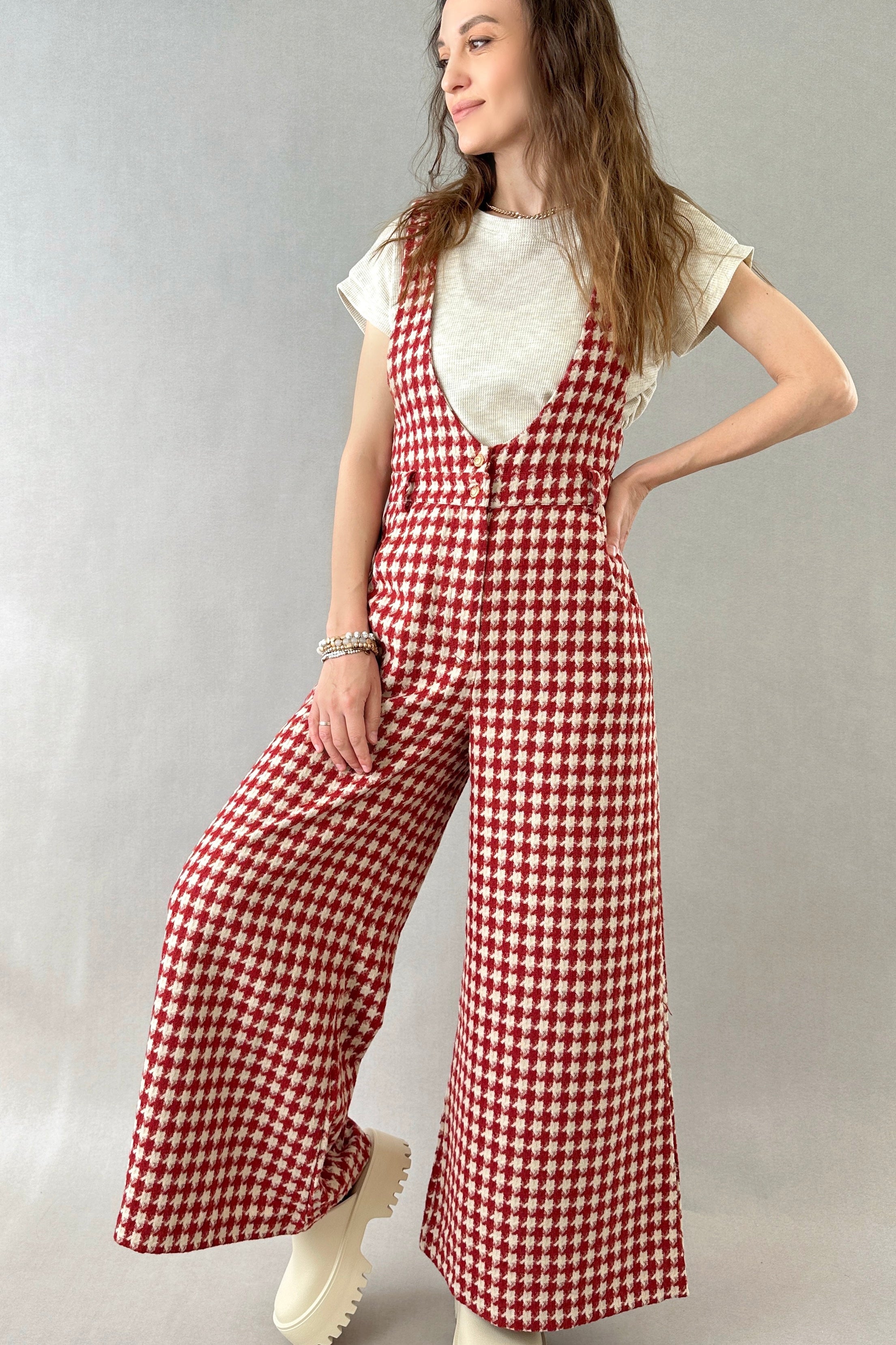 Red Maeve Culotte Jumpsuit - alldeserved.com