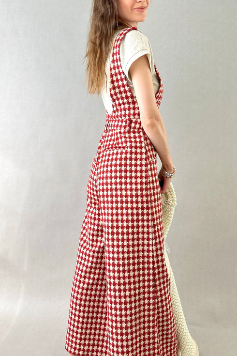 Red Maeve Culotte Jumpsuit - alldeserved.com
