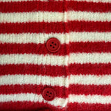 Hailey Button Down Cardigan – Warmth Edition - Red/Ivory