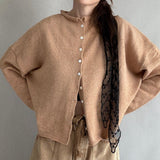 Hailey Button Down Cardigan - Camel