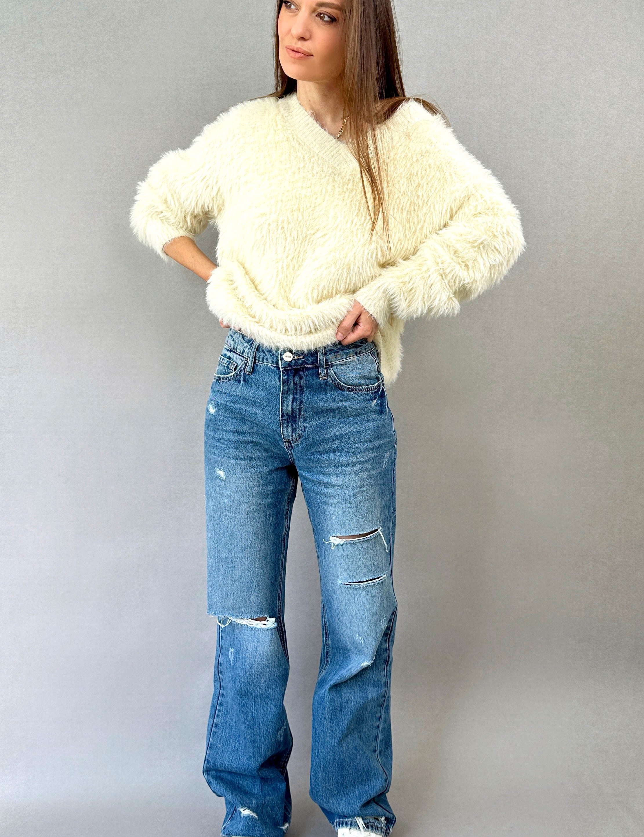 Loose Vintage Long Jeans - alldeserved.com
