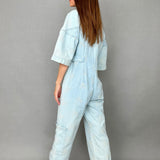 Embroidered Sakura Denim Jumpsuit - alldeserved.com