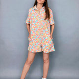 Chloe Floral Denim Romper - alldeserved.com